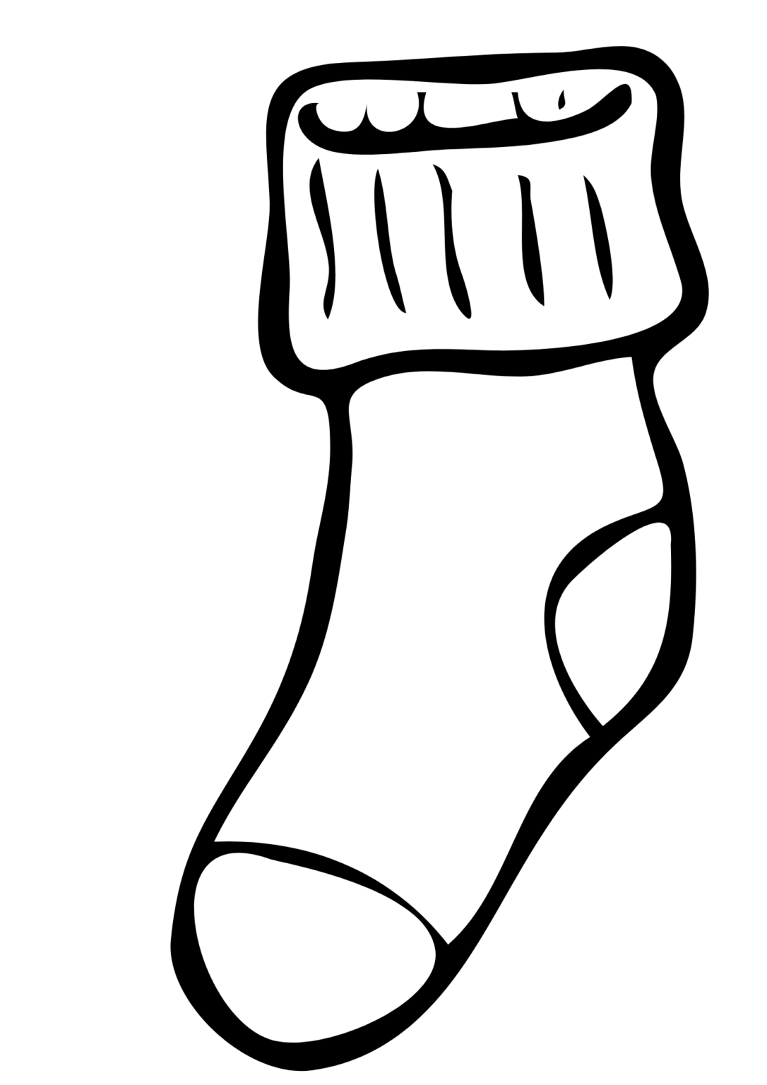 Раскраска носки для детей 3-4 лет